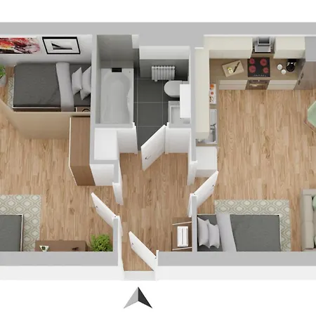 Ha-mitte 01-1 I Monteurwohnung Uno I Wlan, Bettwaesche & Handtuecher, Parkplatz I Cosyhomes24 Appartement Hagen (Arnsberg)